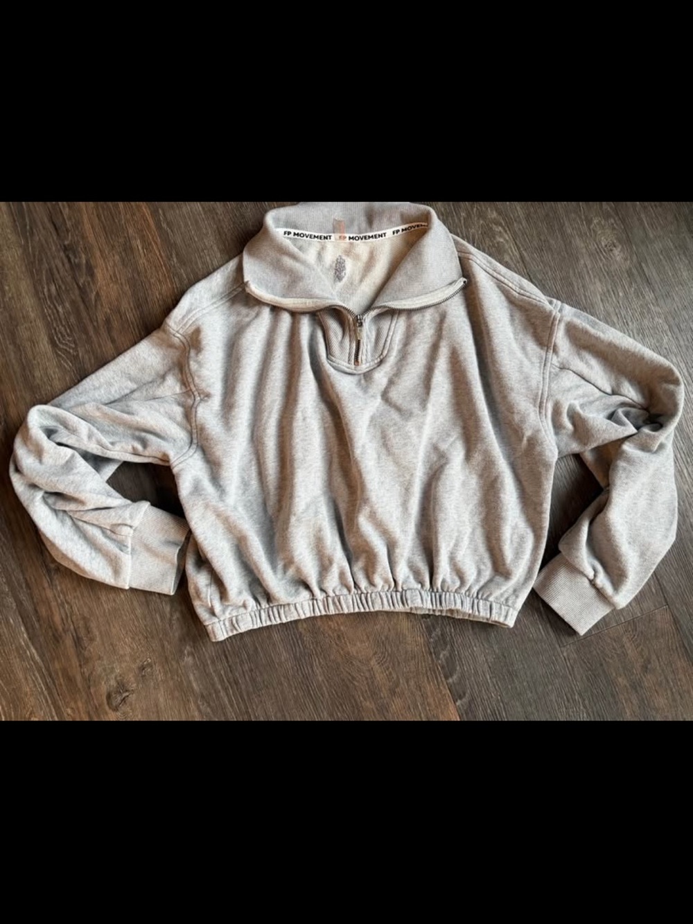 FP Movement Light Gray Half-Zip Pullover